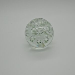 Vintage Clear Glass Art Sphere